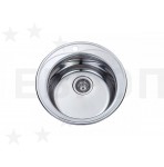 Мойка круглая D=490 мм Хром Эконом