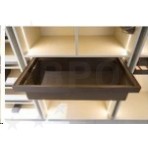 KITforKIT Корзина для белья мод.600 c ДОВ. Алюм+ткань цвет.КОРИЧНЕВЫЙ МА.5322