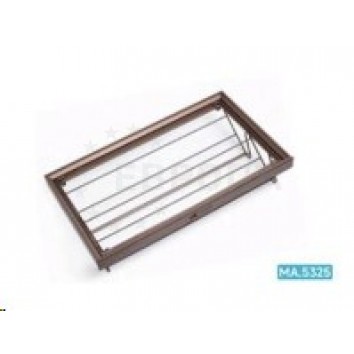 KITforKIT Полка для обуви мод.600 c ДОВ. Алюм.сплав. цвет.КОРИЧНЕВЫЙ МА.5325