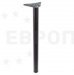 KITforKIT Ножка 1100-1130 мм D=60 мм ЧЕРНАЯ  бок. крепление (труба, ПОДПЯТНИК, СИЛУМИН)