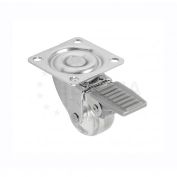 KITfofKIT Опора колесная D=35 на площадке прозрачная со стопором