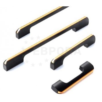 Ручка KITforKIT K7955 BL/G черная/золото 128мм